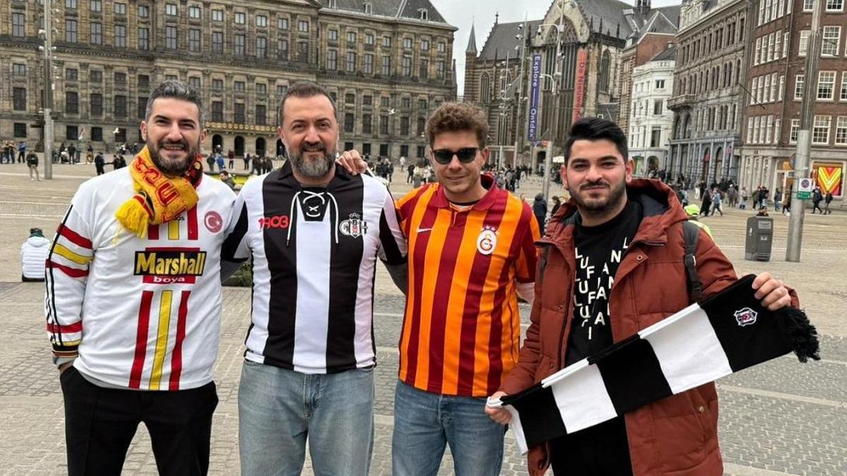 Galatasaraylı ve Beşiktaşlı taraftarlar, Hollanda’da buluştu!