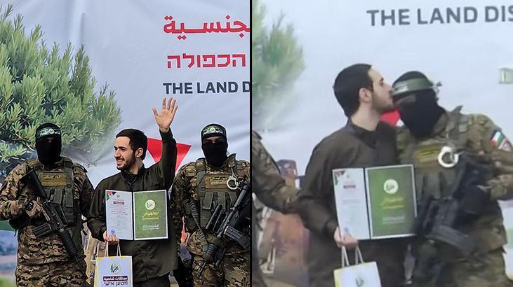 SON DAKİKA | Esir takasına damga vuran görüntü! İsrailli rehine Hamas savaşçısını alnından öptü